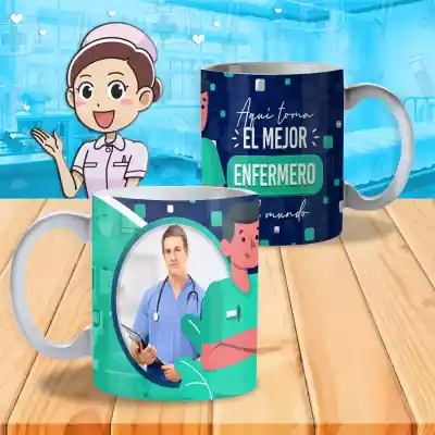 vectores plantilas ENFERMERA,ENFERMERO,PROFESIONES,